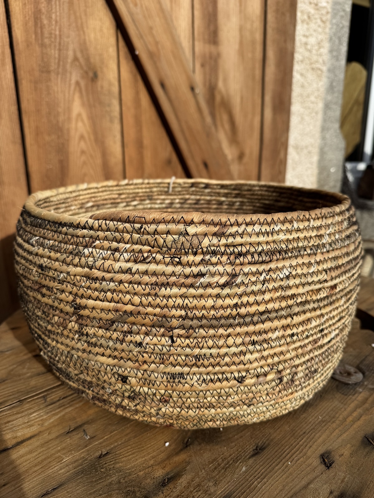 Wasserhyacinthe Korb groß runde Form - Durchmesser 40 cm