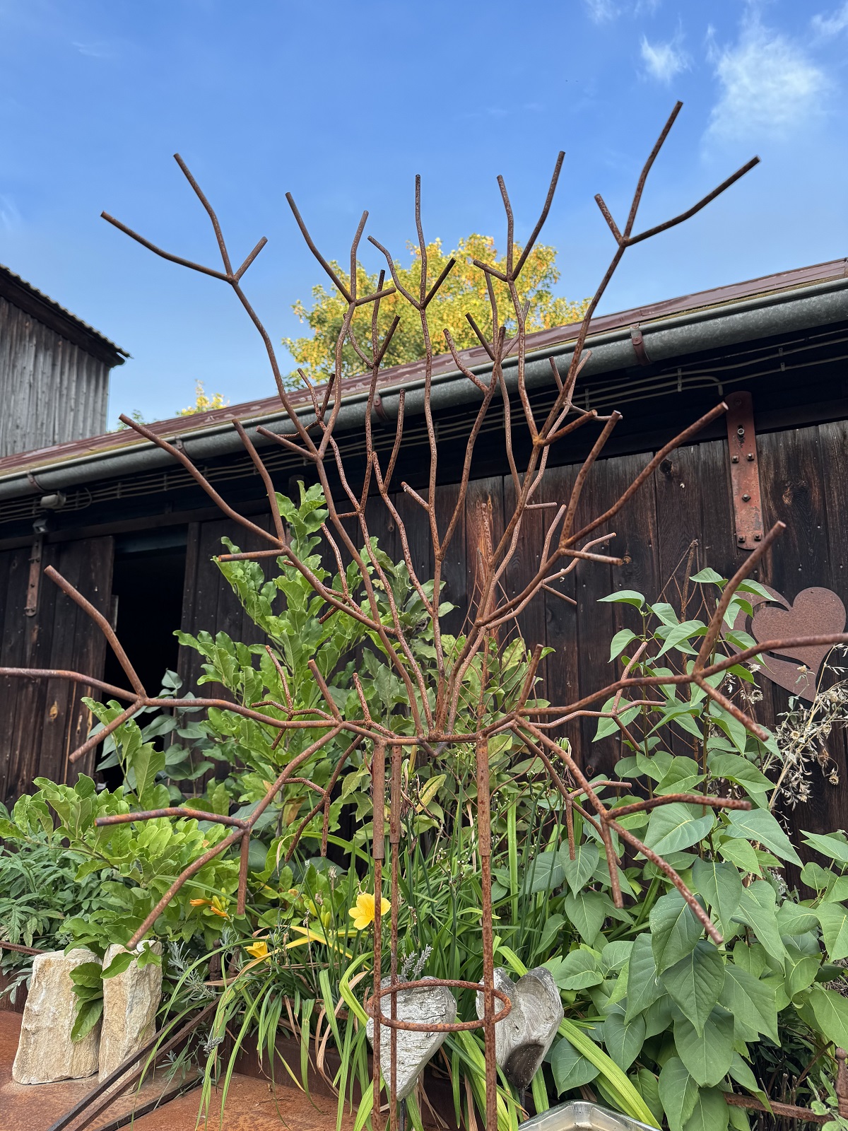 Edelrost Rankgerüst Baum 3D Form - Höhe ca. 210 cm