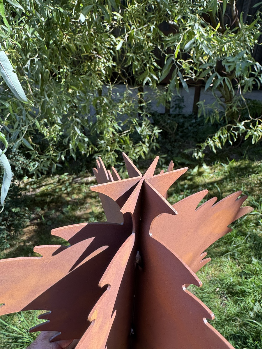 Edelrost 3D Tannenbaum - Höhe 27 cm