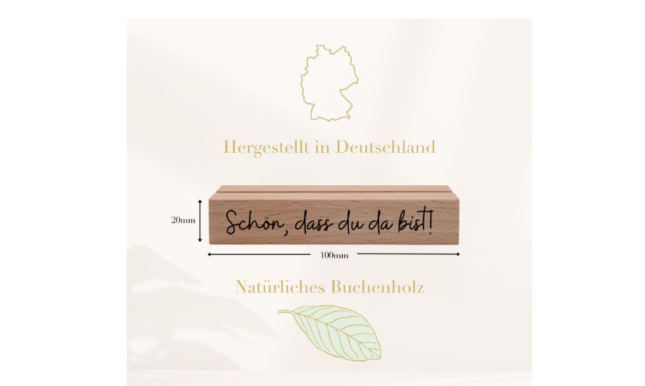 Kartenhalter Schön das du da bist - 10 cm