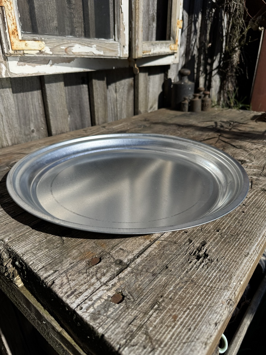 Zink Tablett rund - Durchmesser 44 cm