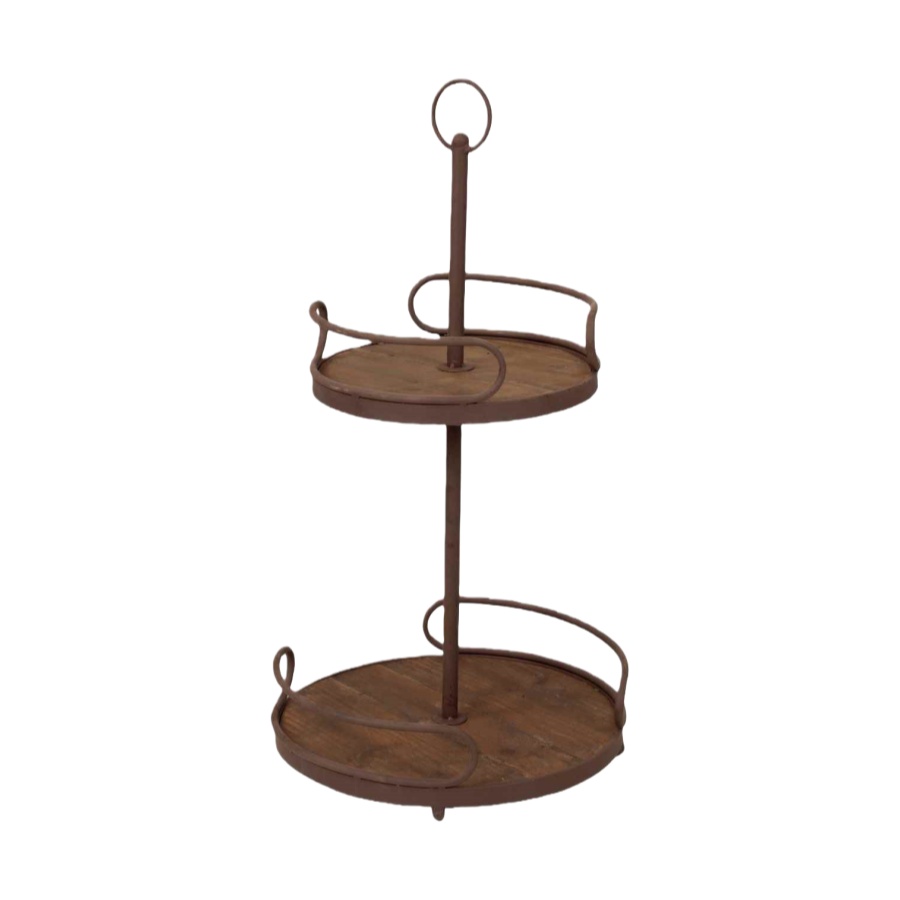 Etagere Altholzböden mit Metall Rostoptik - Höhe ca. 66 cm