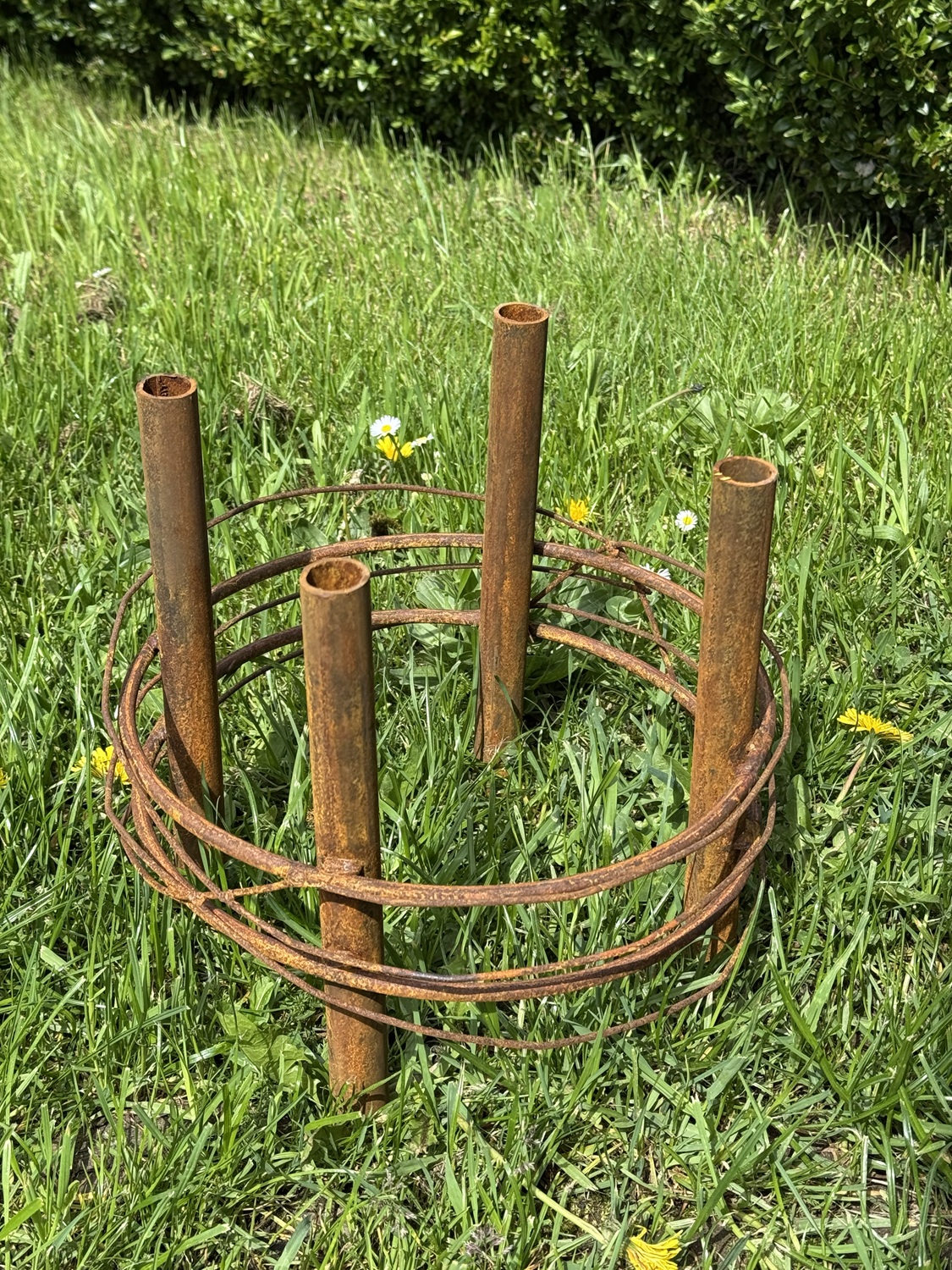 Edelrost Kerzenhalter Rohre für Stabkerzen - Durchmesser 30 cm