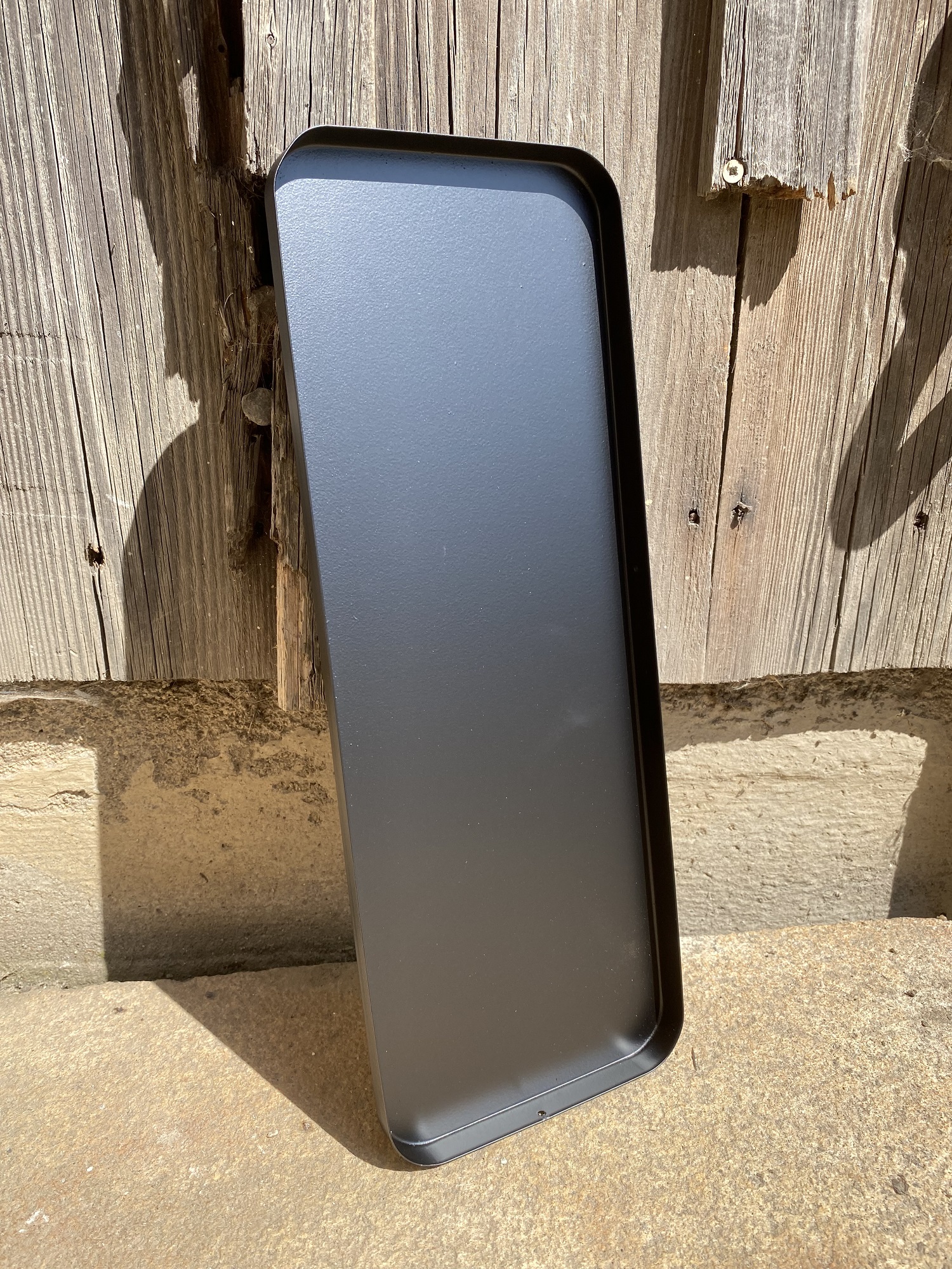 Metall Deko Tablett rechteckig schwarz - Länge 38 cm | 570922