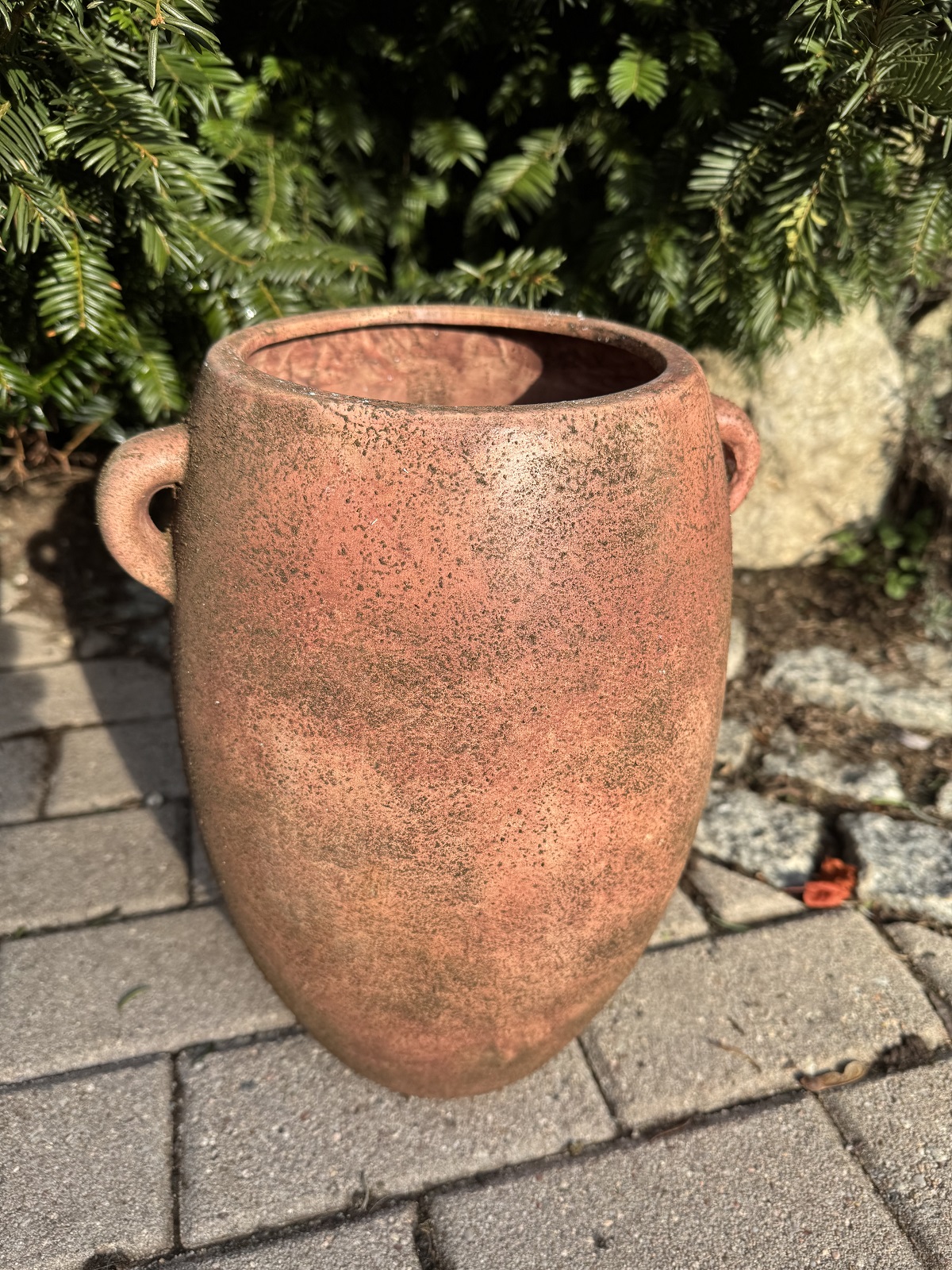 Terracotta Kübel Valo groß antikbraun  - Höhe 35 cm