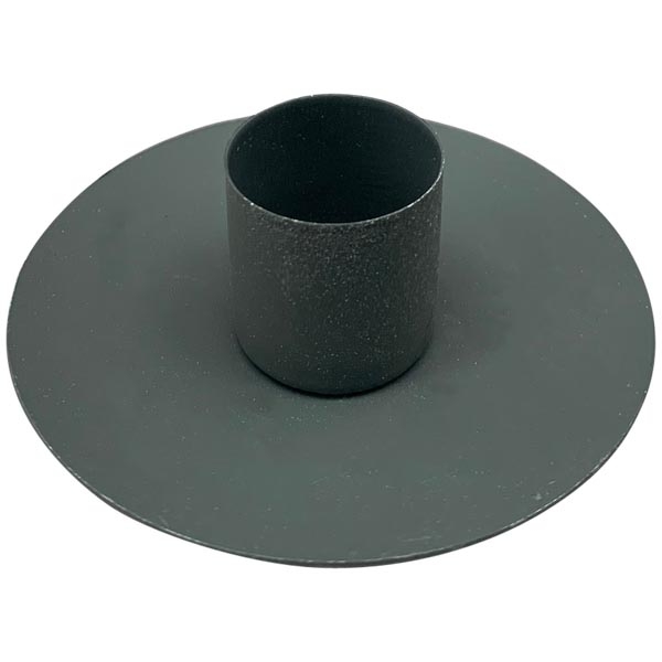 Kerzenhalter mit Platte dunkelgrau für Stabkerzen - Durchmesser 7 cm