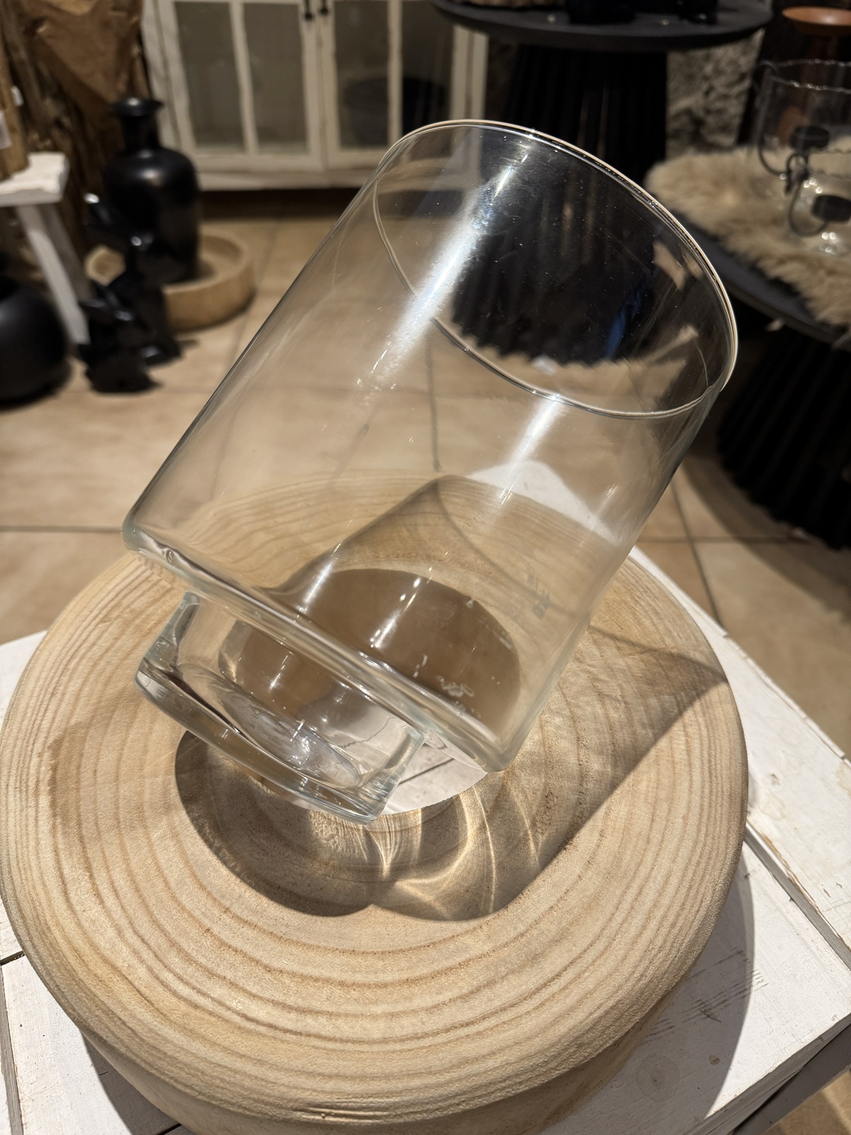 Glas Lirea mittel für Papiersockel oder Kränze - Durchmesser 15 cm