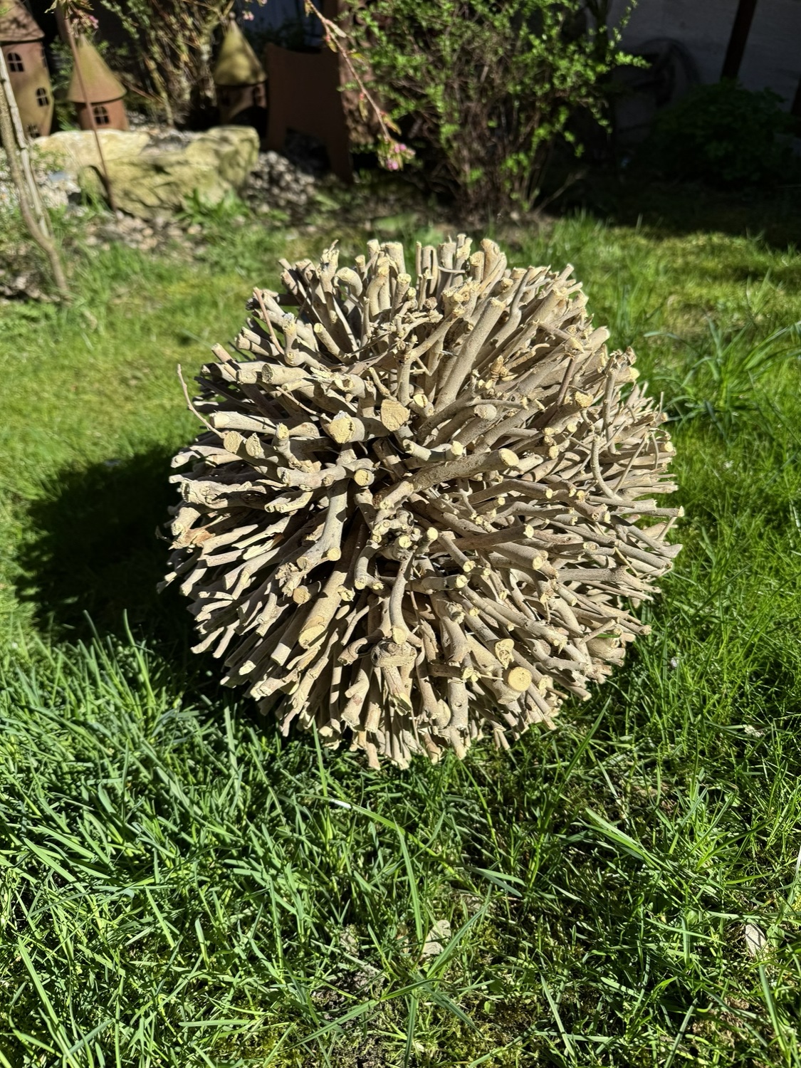 Holz Äste Kugel massiv Handarbeit - Durchmesser ca. 35 cm | 753-8019