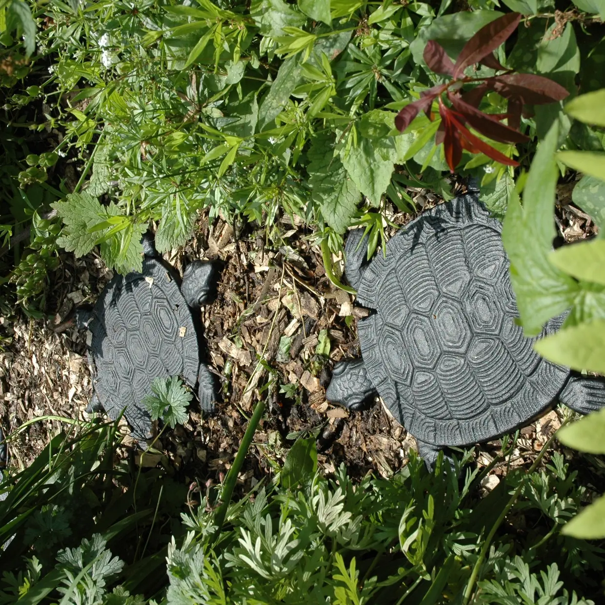 Gusseisen Trittplatte Schildkröte schwarz - Länge 32 cm