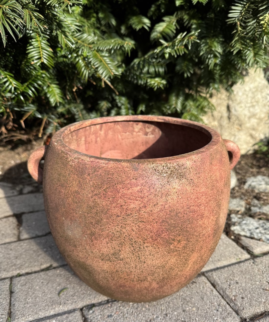 Terracotta Kübel Valo klein antikbraun  - Höhe 24 cm