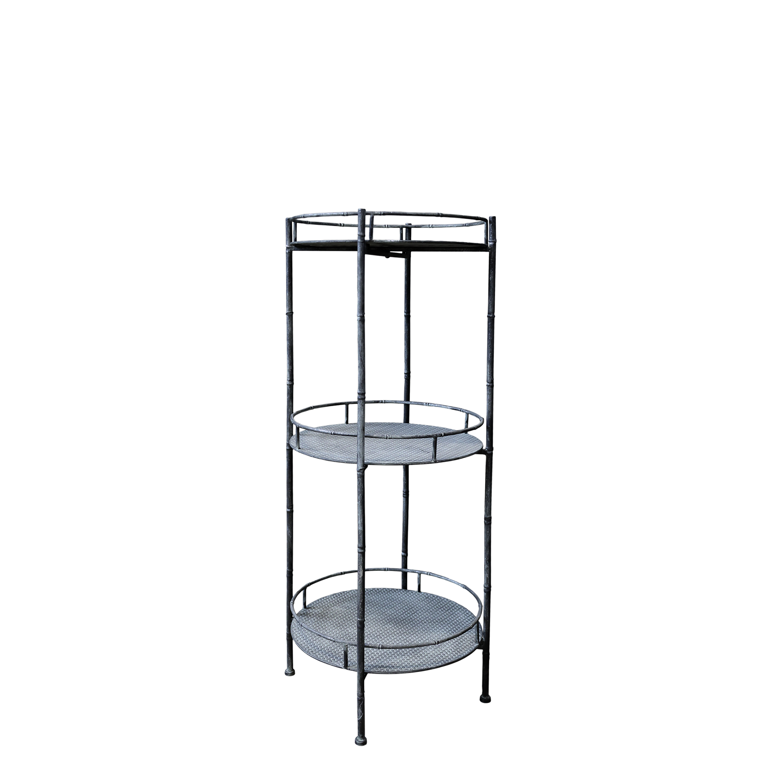 Regal / Etagere Zink antik klappbar mit 3 Böden - Höhe 100 cm