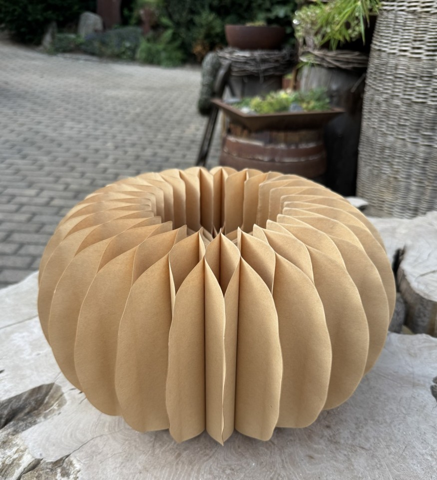 Papiersockel Natur groß zum Auffalten – Ø ca. 36 cm