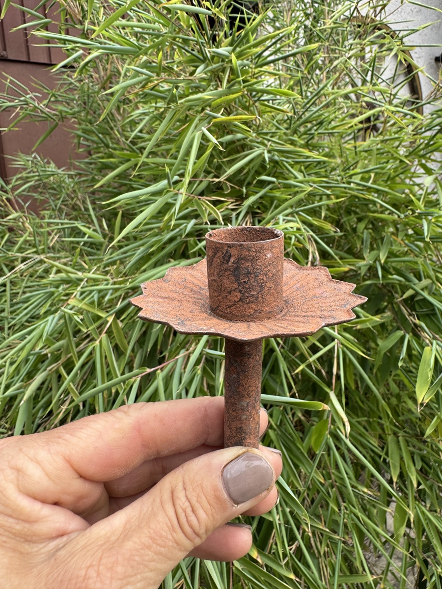 Rostoptik Kerzenhalter für Flaschen - Höhe 9,5 cm