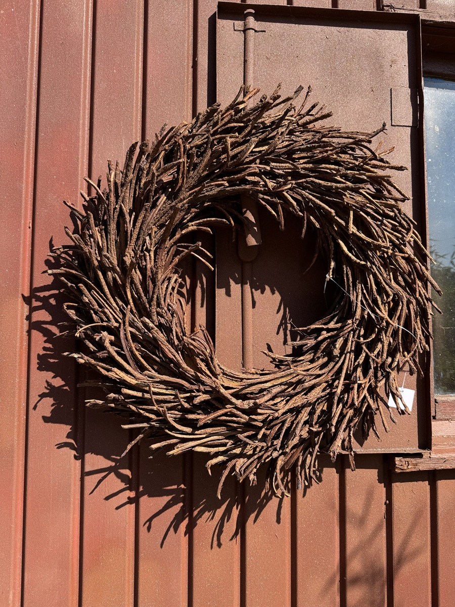 Rattan Naturkranz Daina struppige Form dunkelbraun - Durchmesser ca. 53 cm