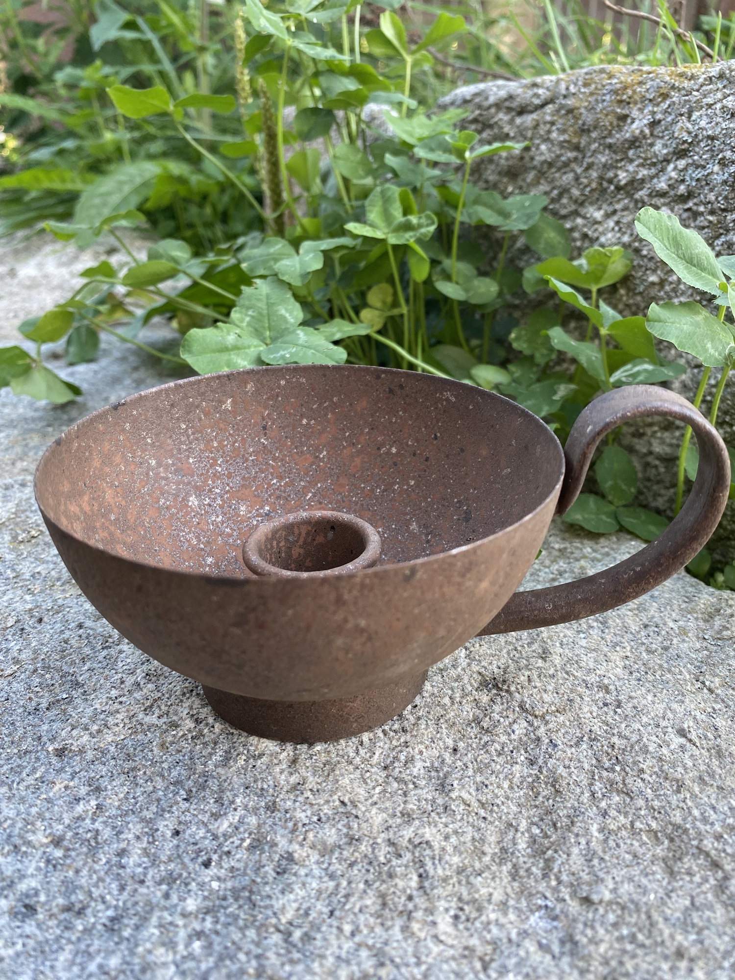 Rost Tasse mit Kerzenhalter - Höhe 7 cm