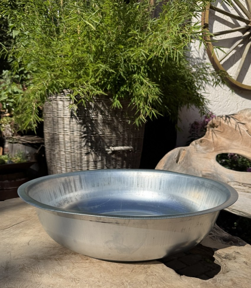 Zink Schale XL – Wasserschale Ø ca. 53 cm