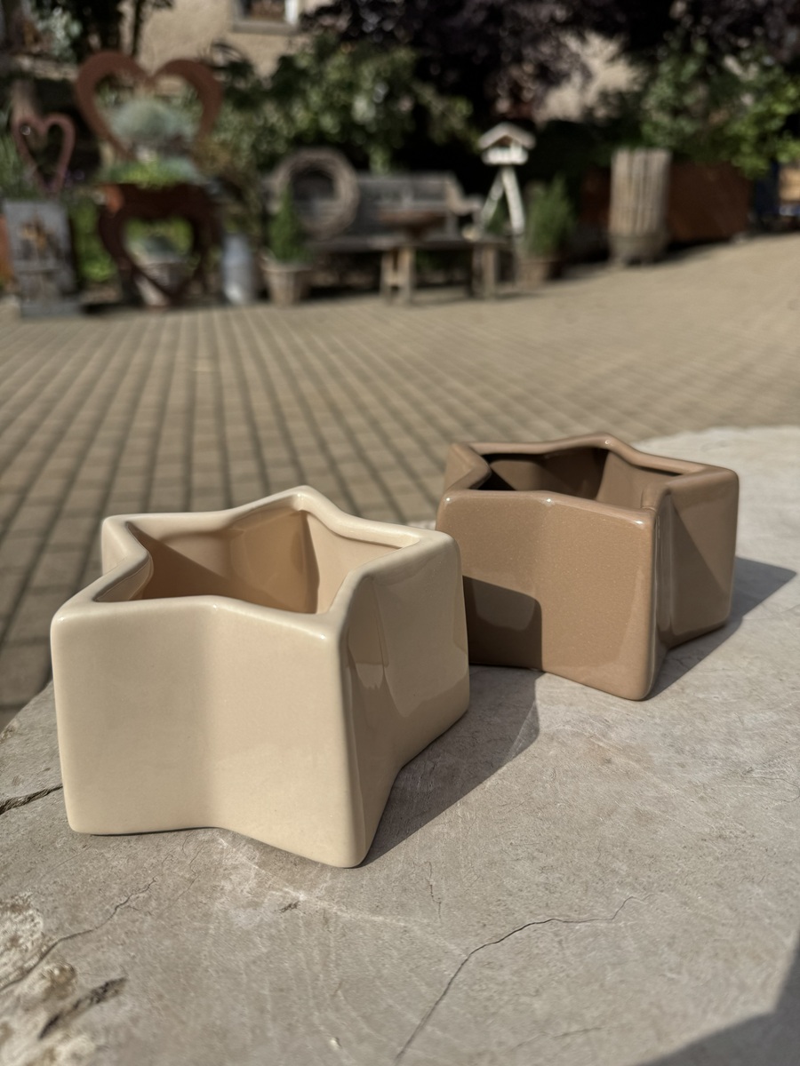 Keramik Schale Stern Creme - Durchmesser 12 cm