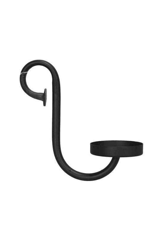 Metall Kerzenhalter schwarz zum Einhängen in Gläser - Höhe 14,5 cm