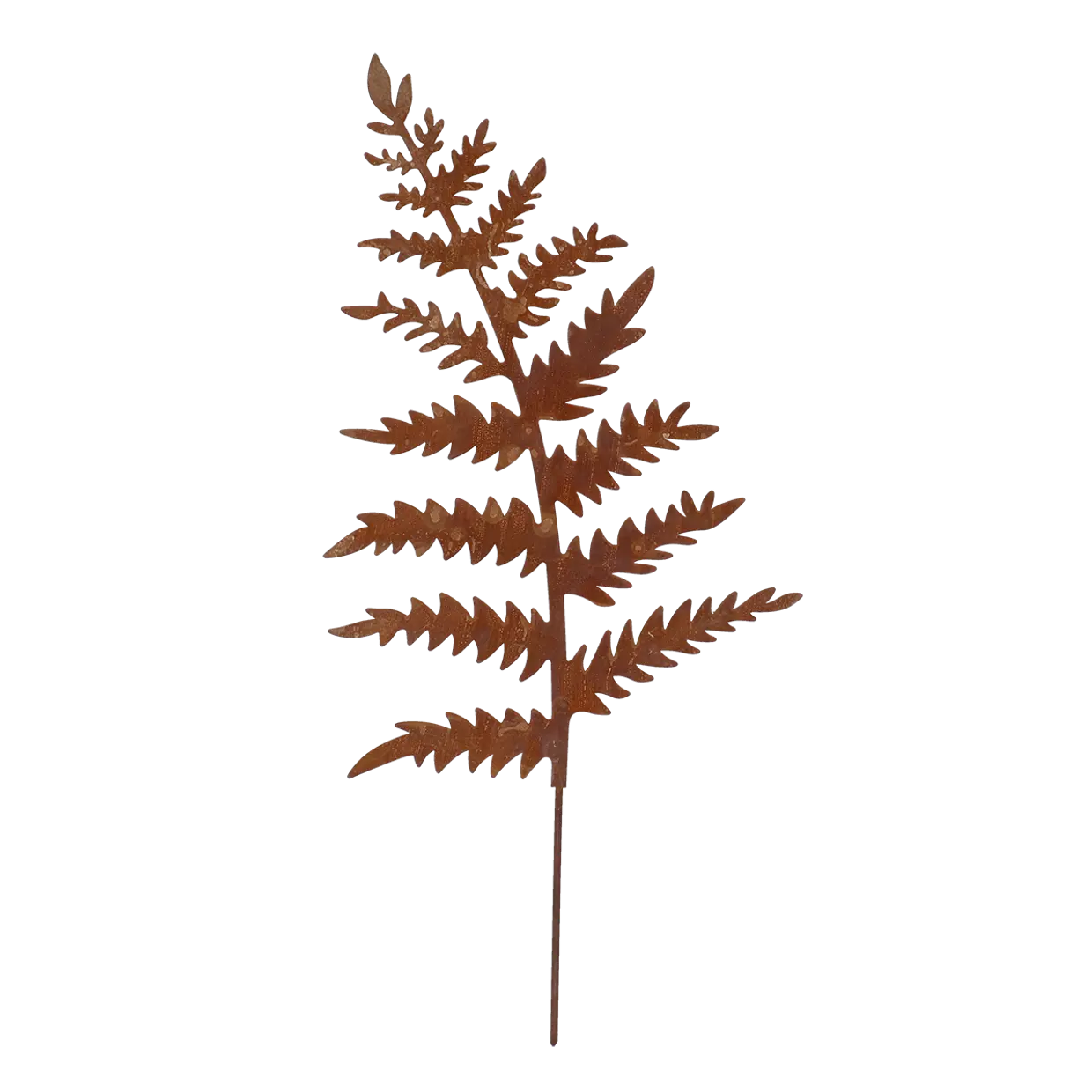 Edelrost Farnblatt auf Stab - Höhe 37 cm