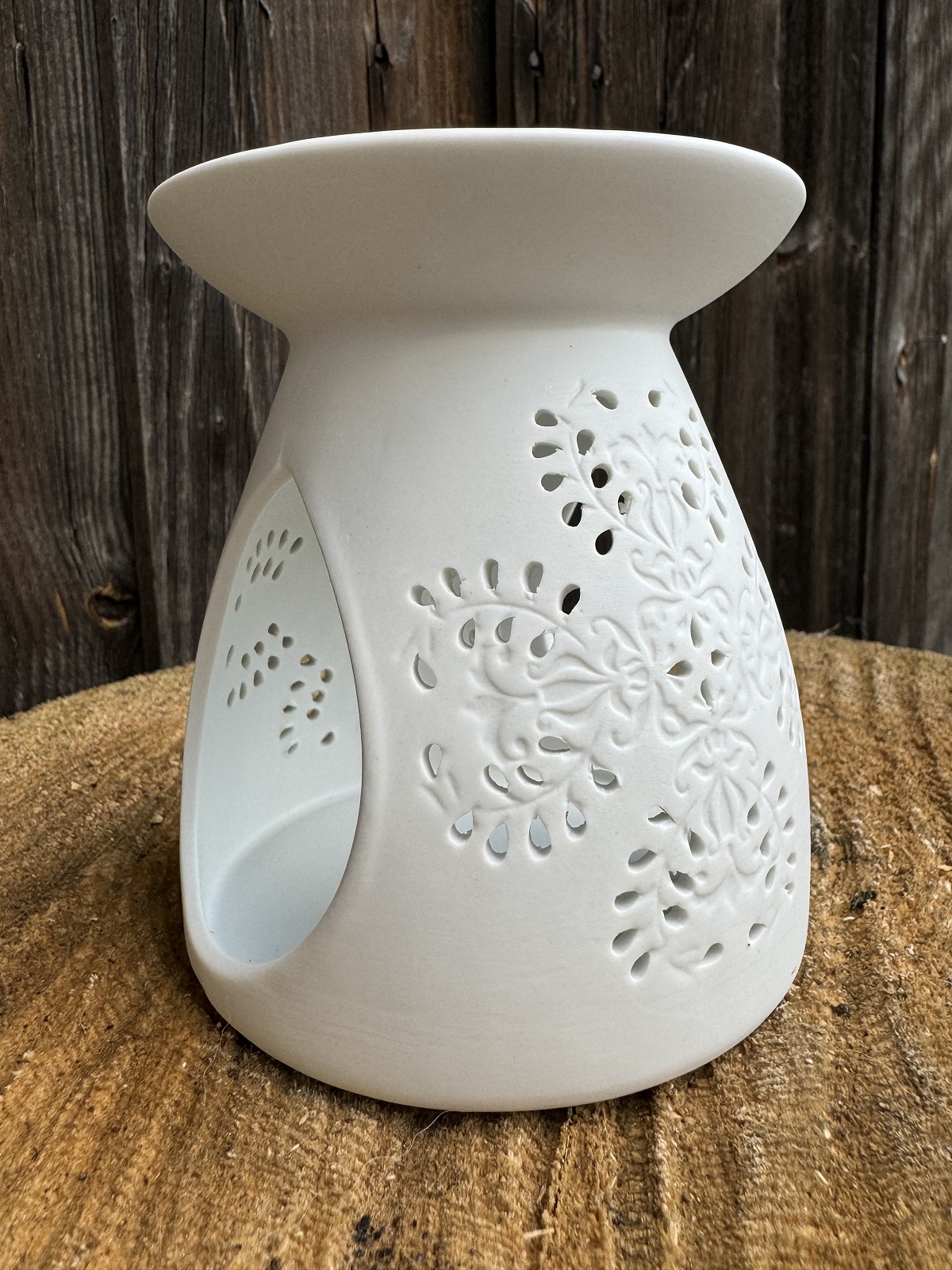 Duftstövchen Ornament Porzellan/Keramik weiß - Höhe 10,5 cm