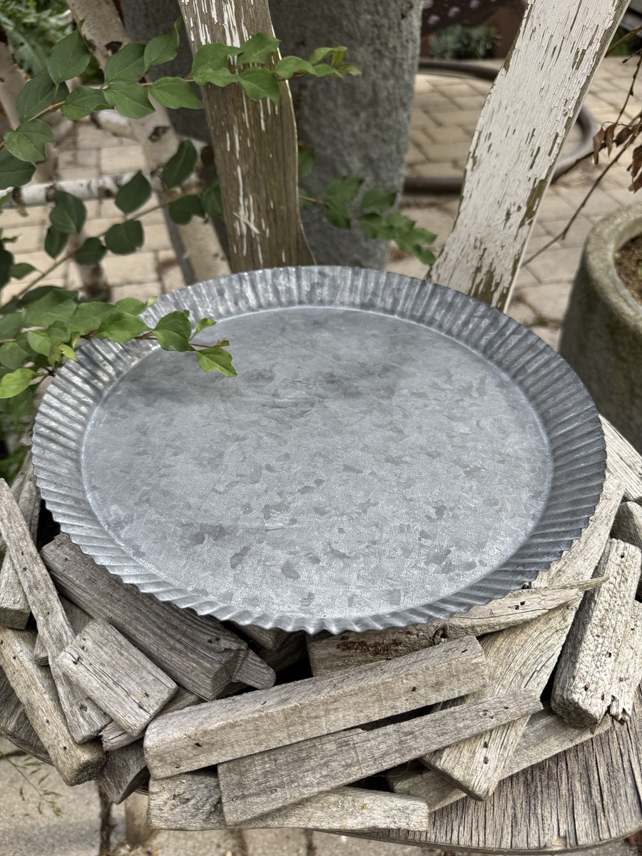 Eisenblech Deko-Schale runde Form - Durchmesser 30 cm