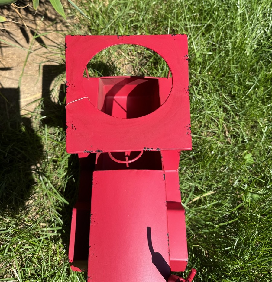 Retro Fahrzeug Traktor rot - Länge 43 cm