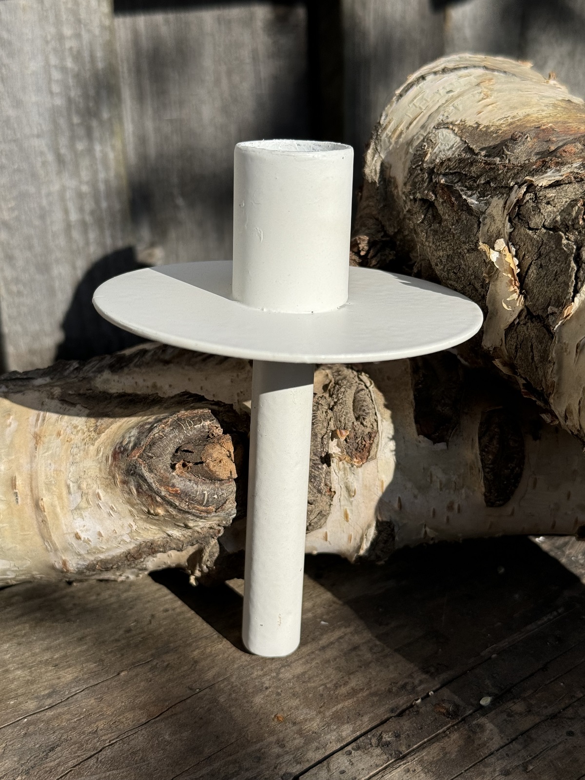 Kerzenhalter weiß für Flaschen - Höhe 12 cm