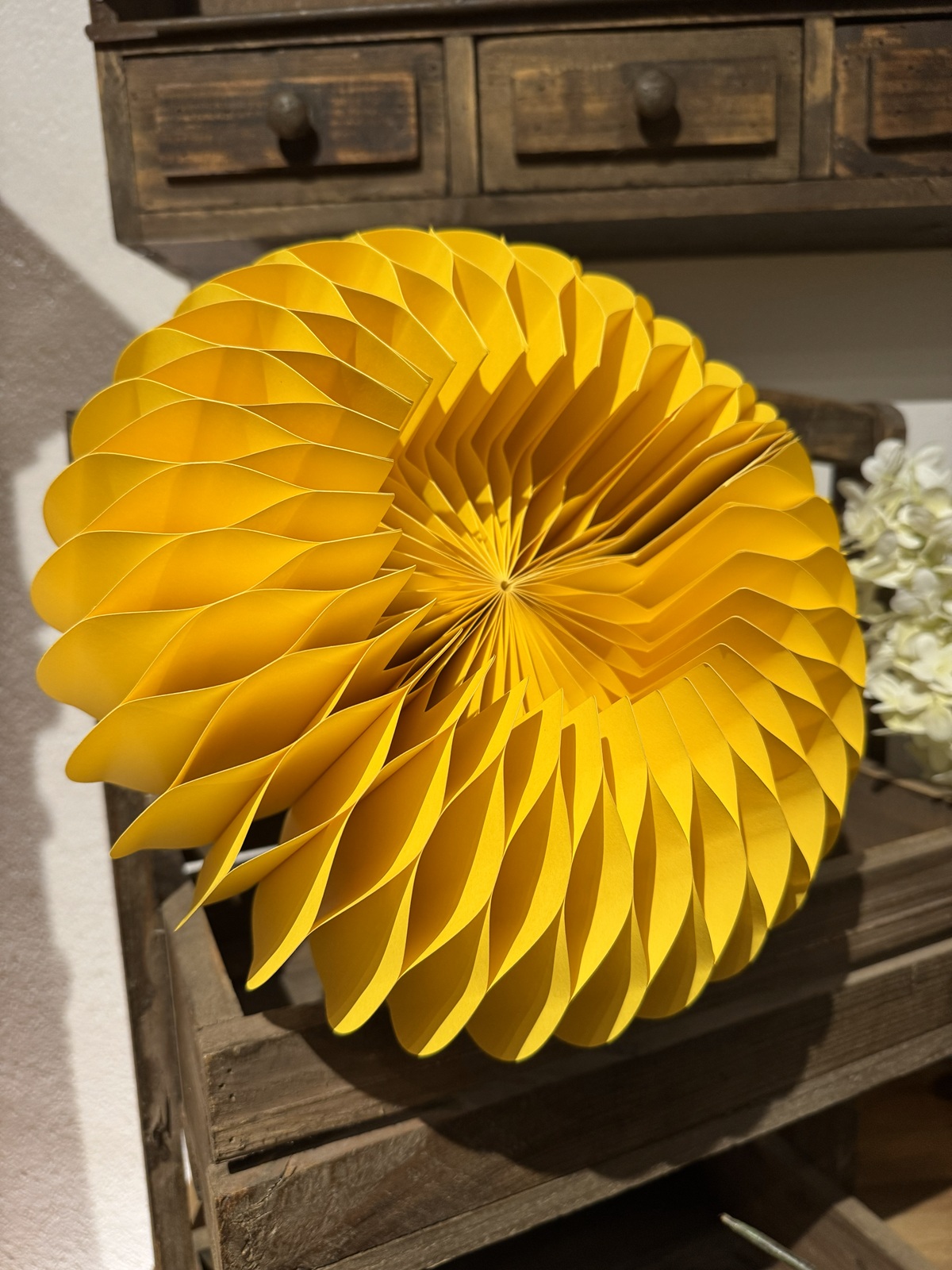 Papiersockel Gelb mittel - Durchmesser 28 cm