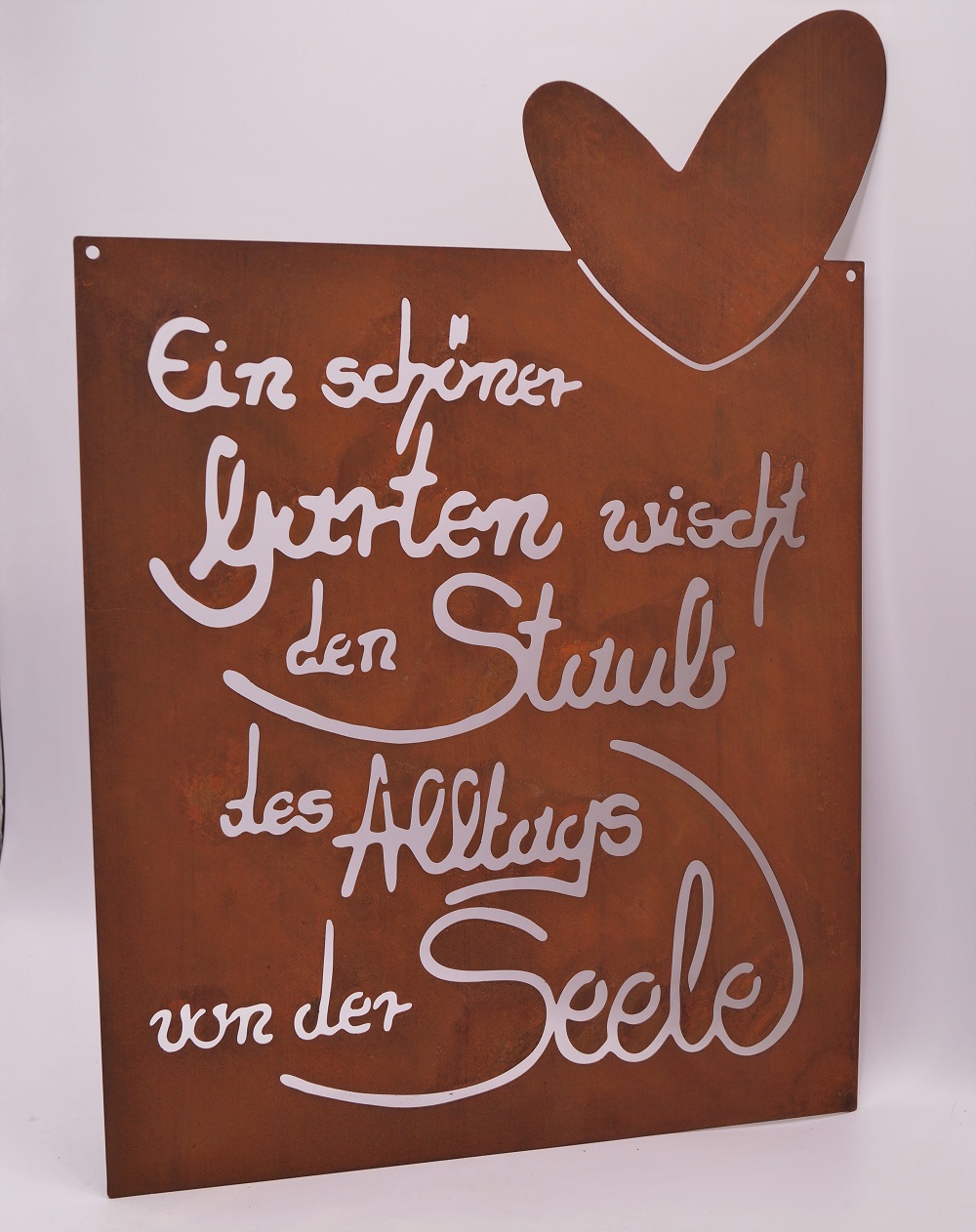 Edelrost Laser Tafel Ein schöner Garten - Höhe 39 cm