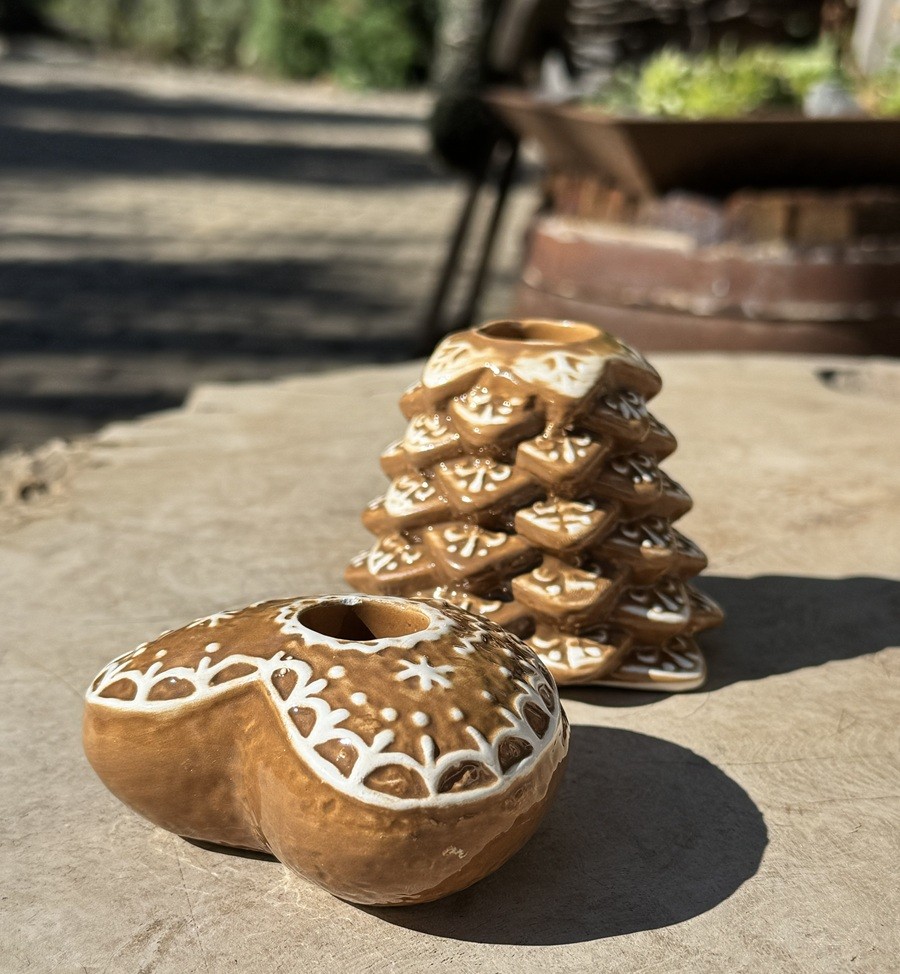 Kerzenhalter Lebkuchen Herz für Stabkerzen - Durchmesser ca. 9cm
