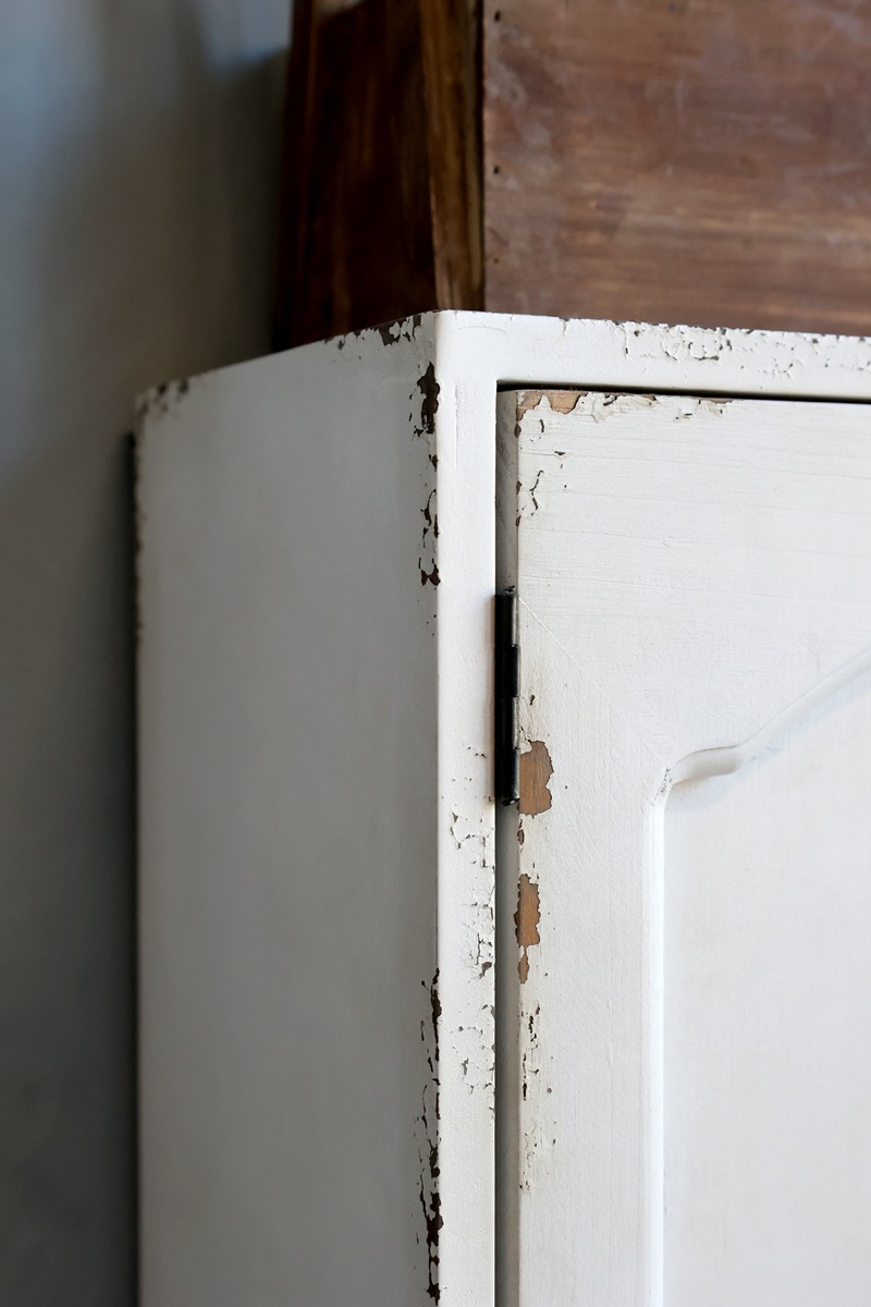 Wandschrank Antik Creme mit 1 Tür - Höhe 50 cm
