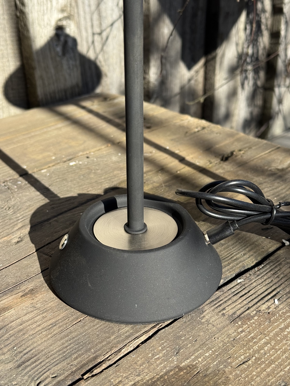 Outdoor Tischleuchte LED Lampe schwarz klein  mit Touch und Ladekabel - Höhe 26 cm