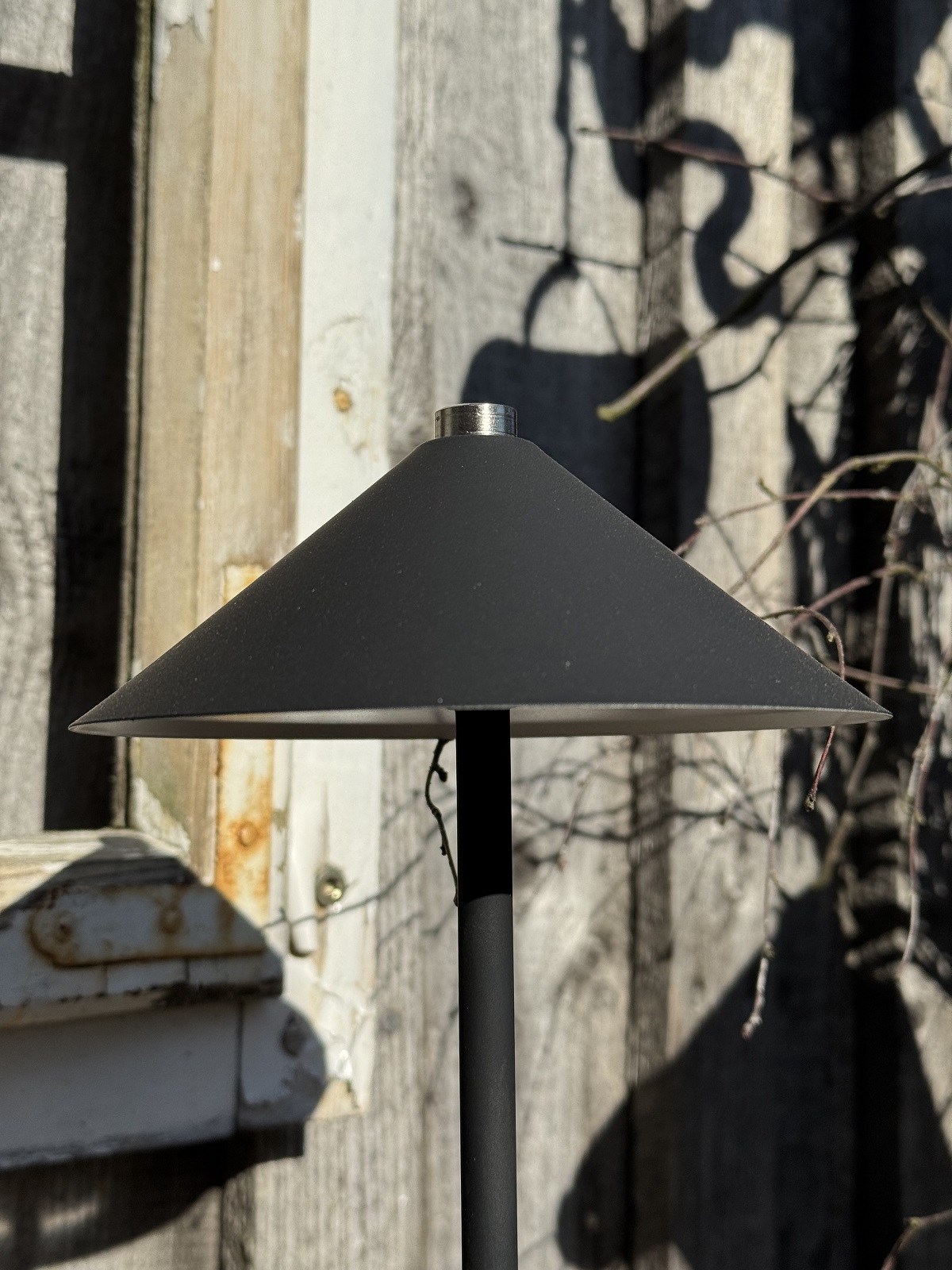 Outdoor Tischleuchte LED Lampe schwarz groß mit Touch und Ladekabel - Höhe 34 cm