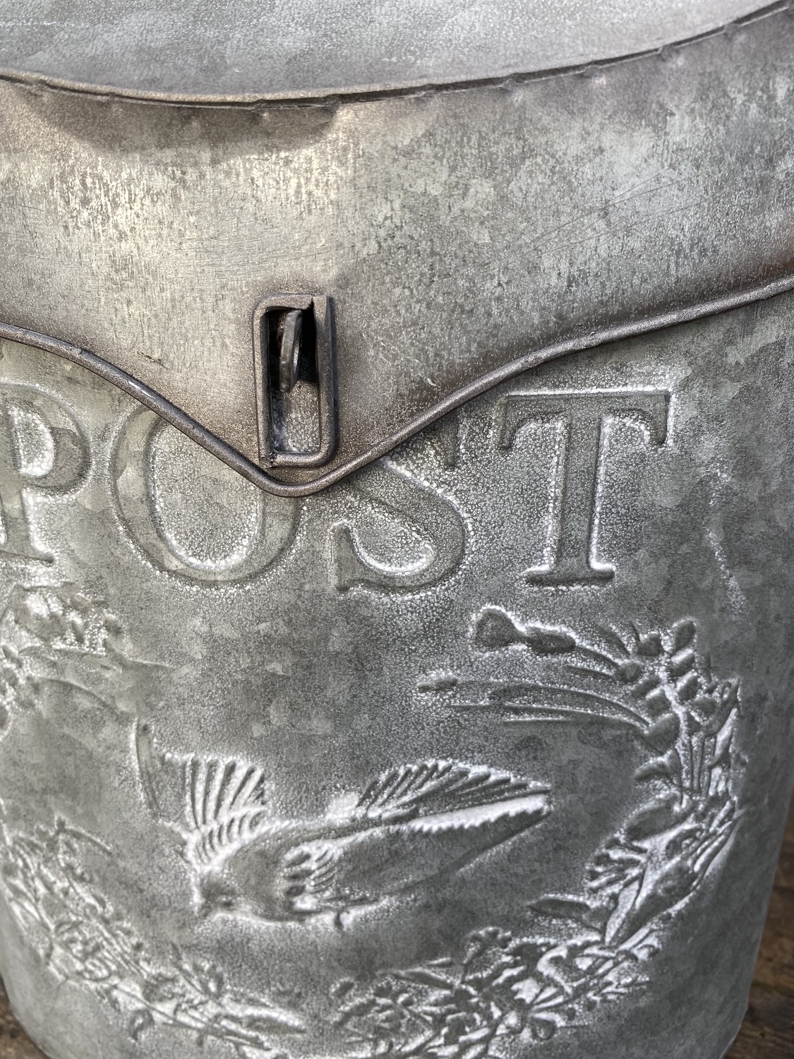 Zink Postkasten Postina grau brüniert - Höhe 39 cm