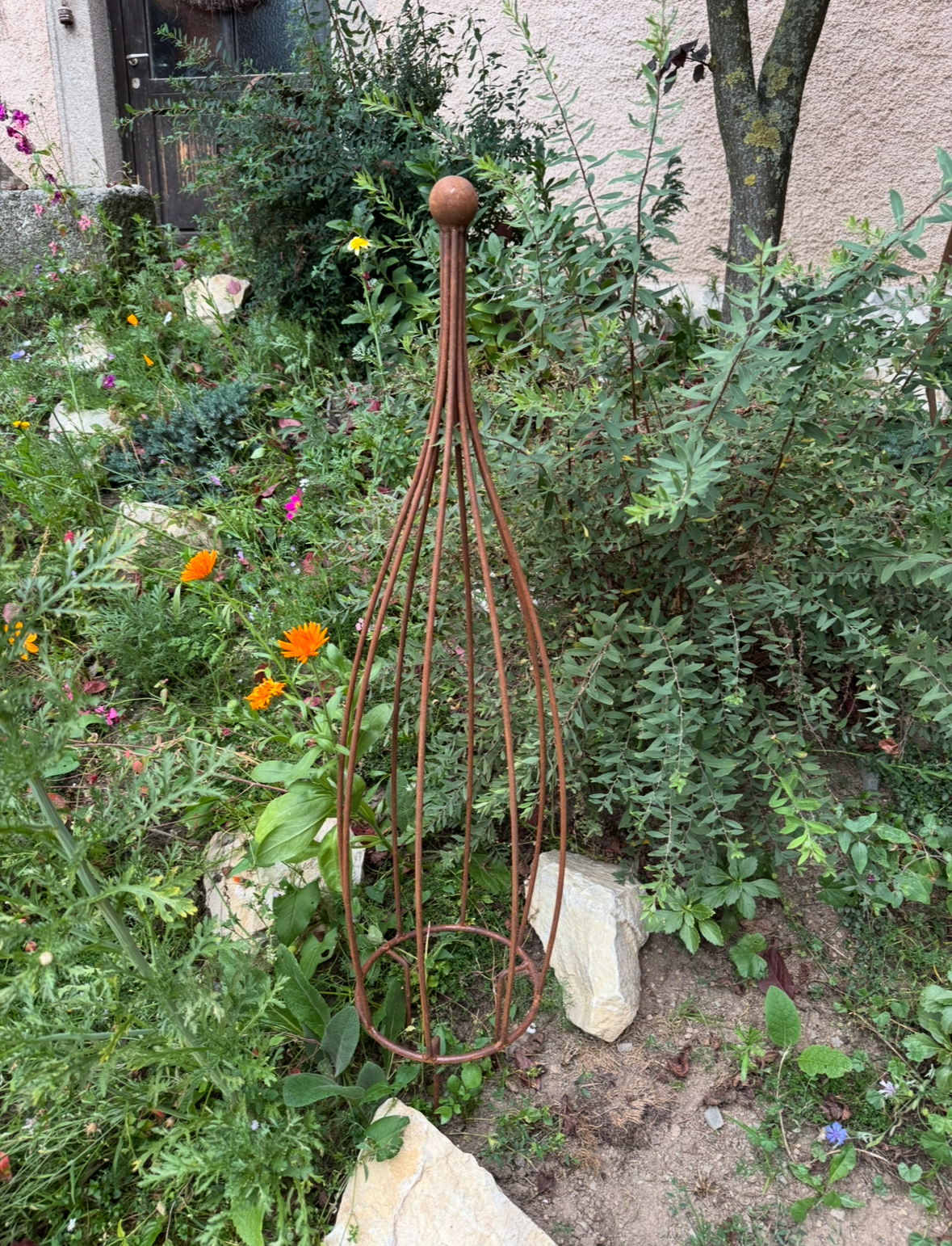 Edelrost Rankzwiebel zum stecken - Höhe ca. 95 cm