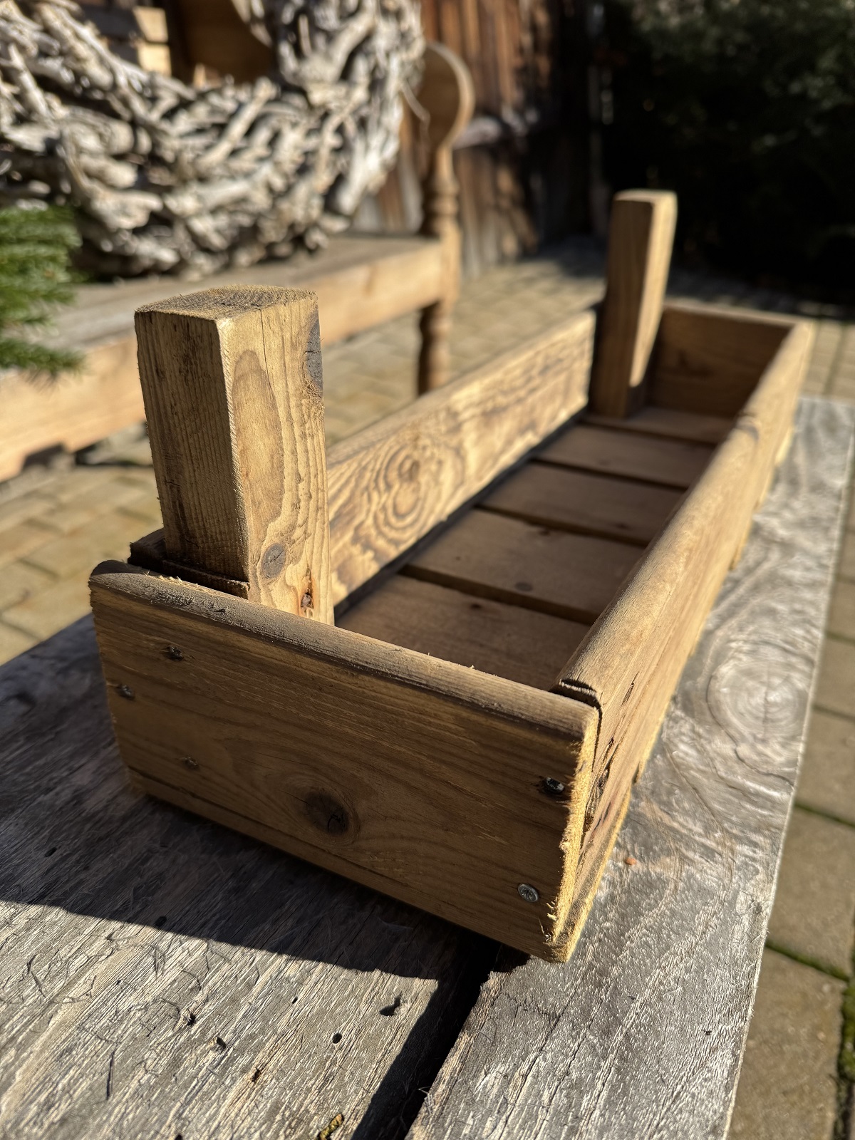 Blumensteige altes Holz - Länge 50 cm