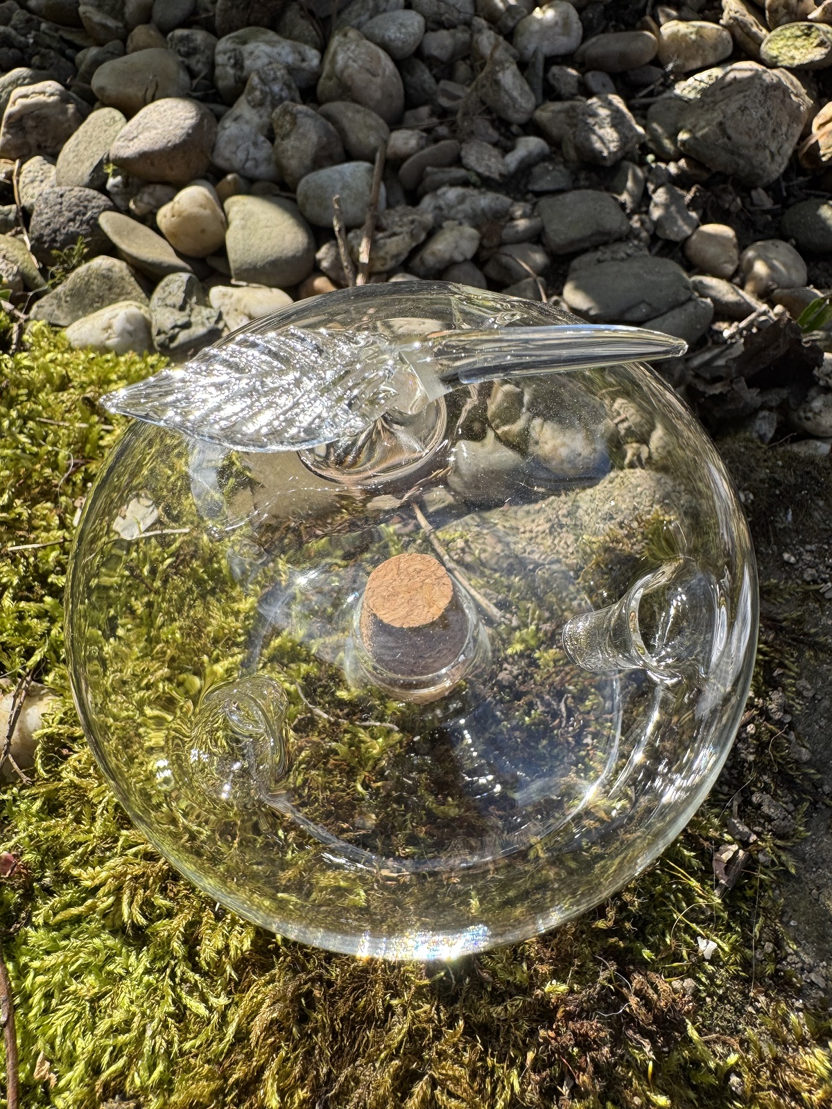Glas Fruchtfliegenfalle Apfel - Höhe 11,3 cm