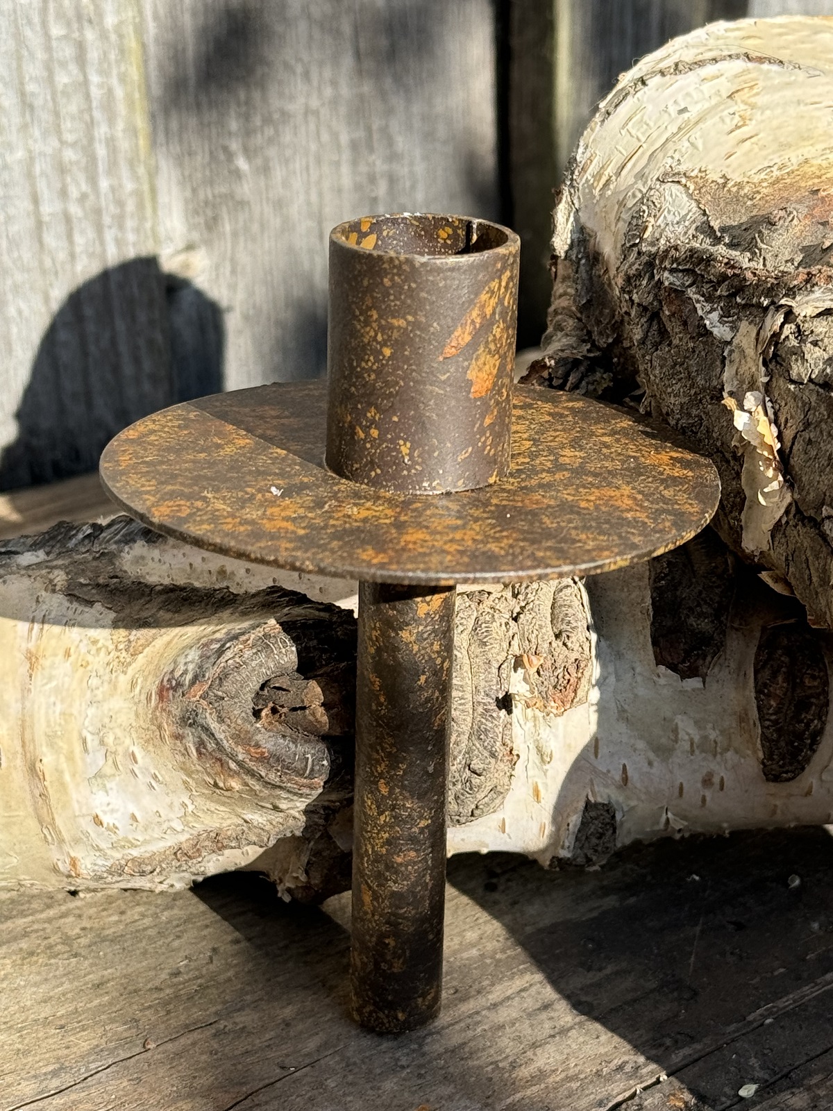 Kerzenhalter braun für Flaschen - Höhe 12 cm