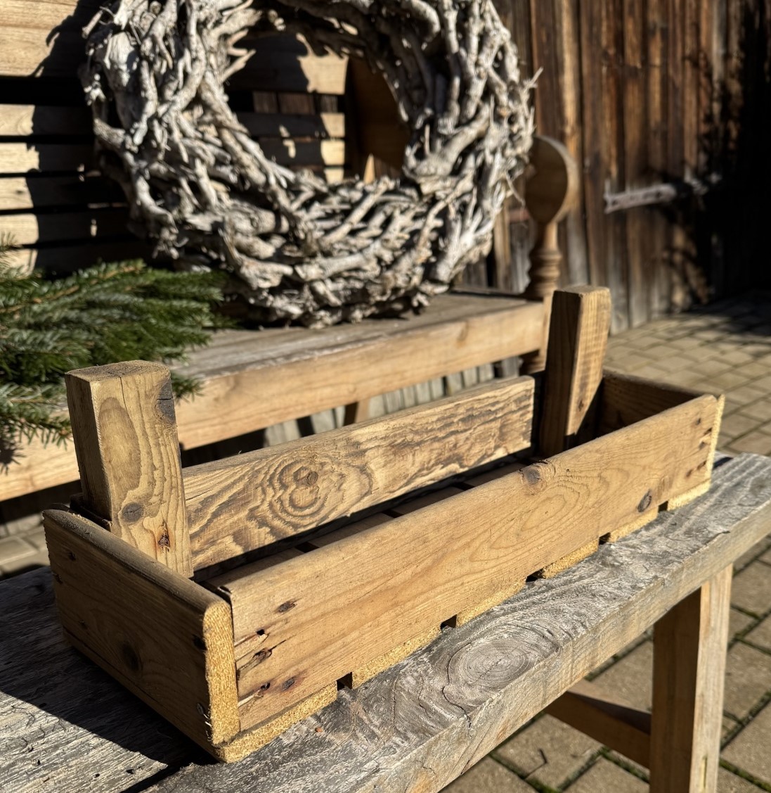 Blumensteige altes Holz - Länge 50 cm