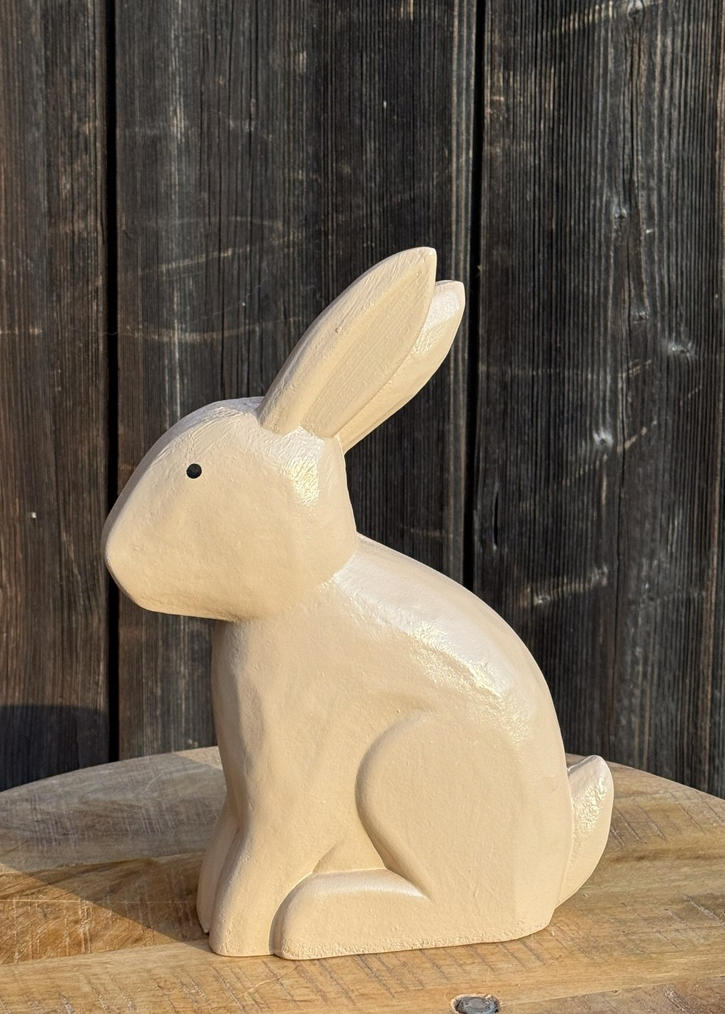 Holz Hase Rabbit braun groß - Höhe 27 cm