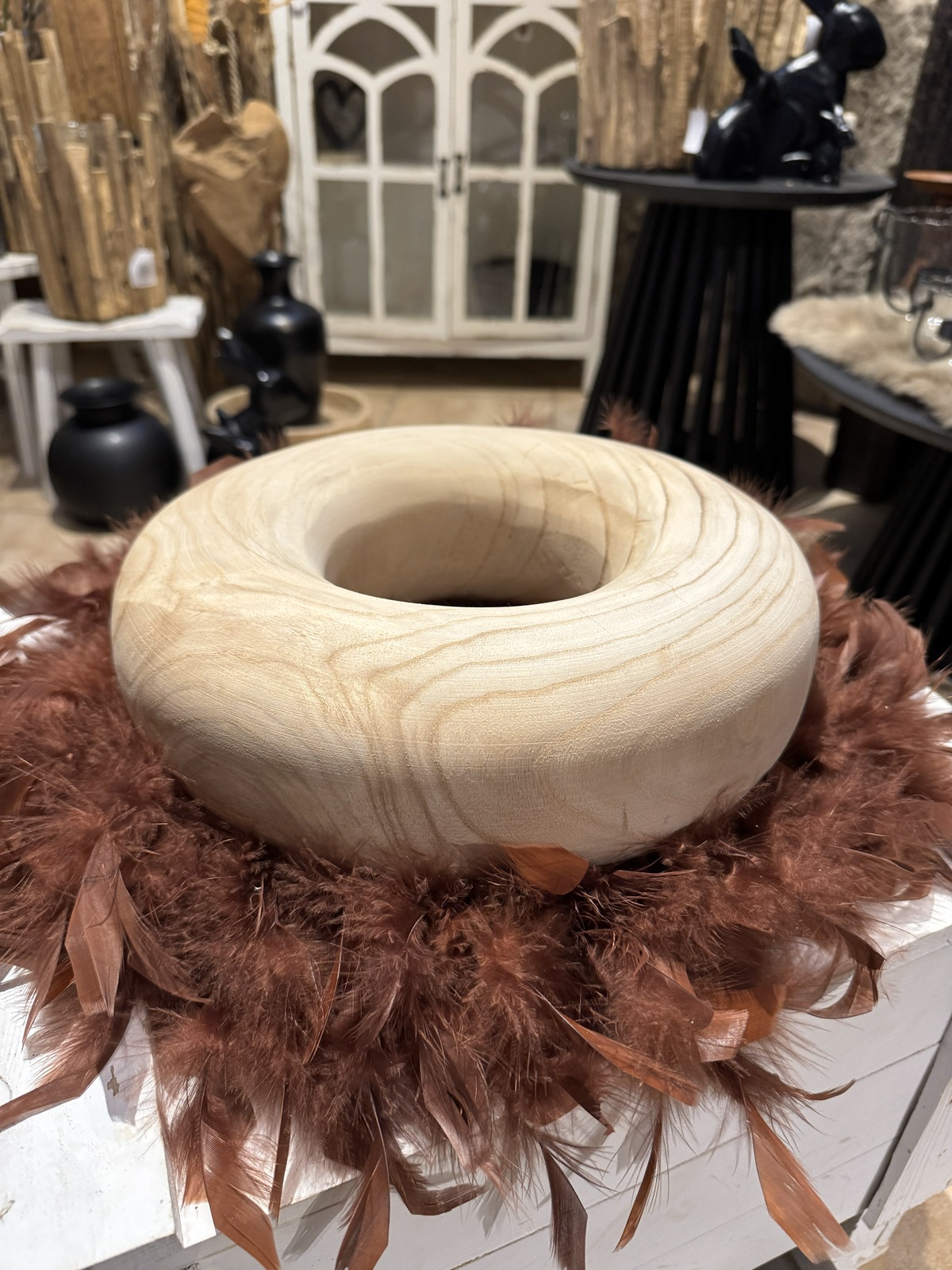 Holz Kranz klein naturbelassen - Durchmesser 30 cm