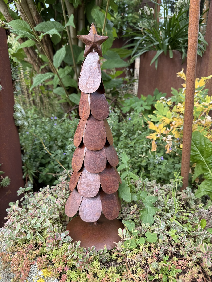 Naturrost 3D Tanne groß mit Stern Handarbeit - Höhe ca. 40 cm