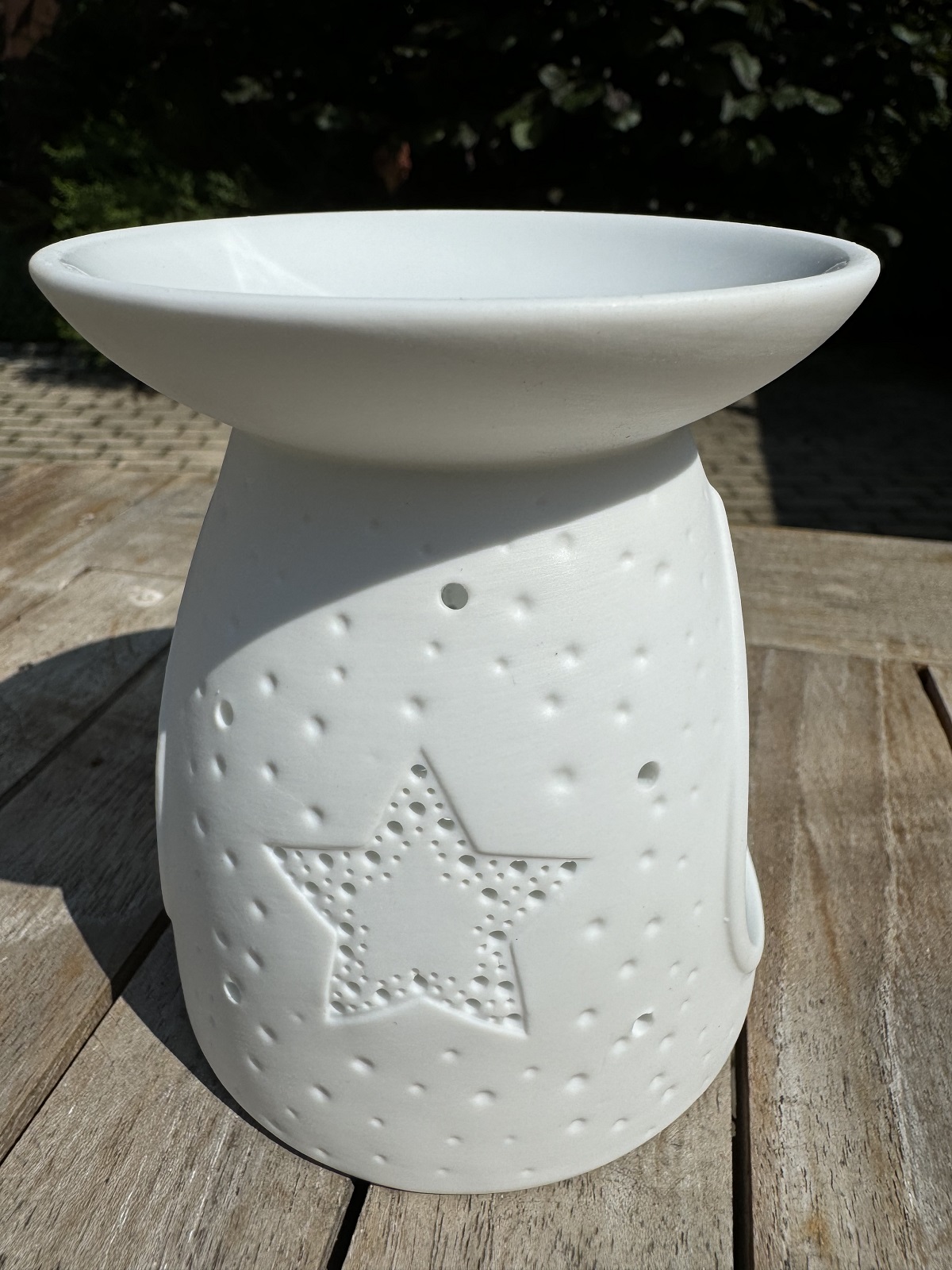 Duftstövchen Sterne Porzellan/Keramik weiß - Höhe 10,5 cm | 32953