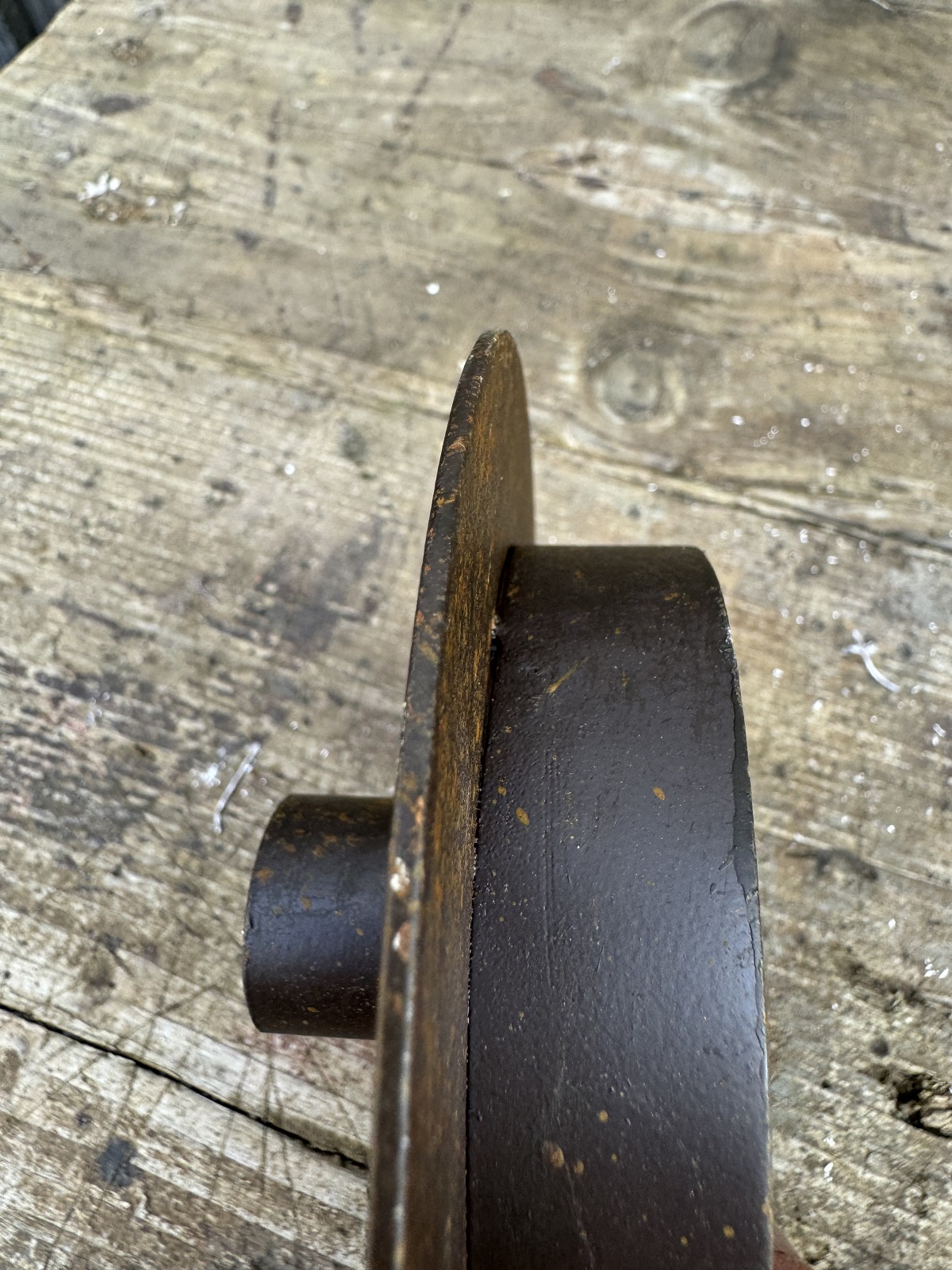 Kerzenhalter Rostoptik beidseitig verwendbar – Ø ca.13 cm