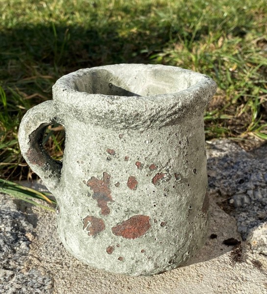 Keramik Krug Natur-Vintage - Höhe 11 cm