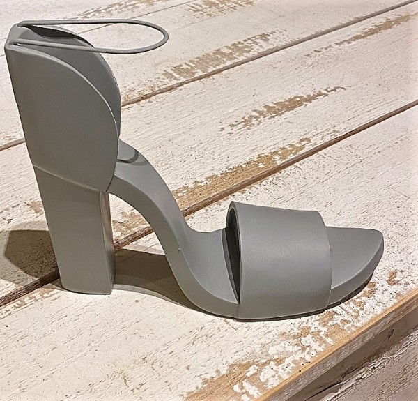 Garderobenhaken Sandalette grau matt