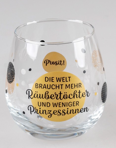 Wein/Wasserglas mit Spruch - Räubertöchter