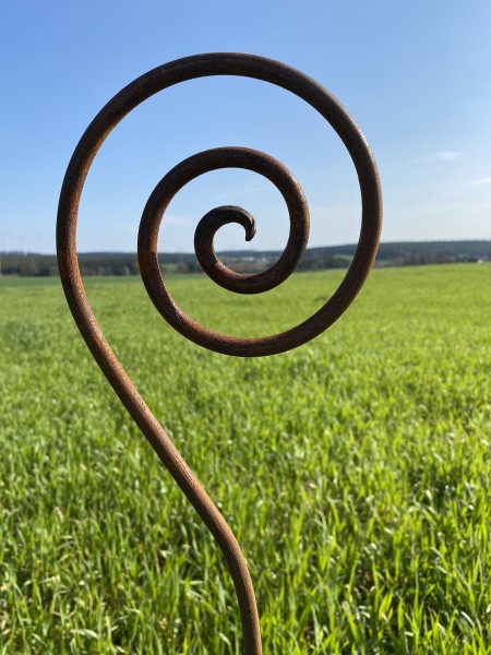 Edelrost Gartenstab Spirale Curly - Höhe 120 cm