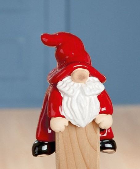 Keramik Topfhänger Nikolaus rot - Hände auseinander