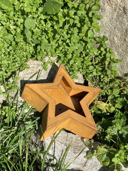 Rostoptik Stern klein zum Bepflanzen - Durchmesser 18 cm